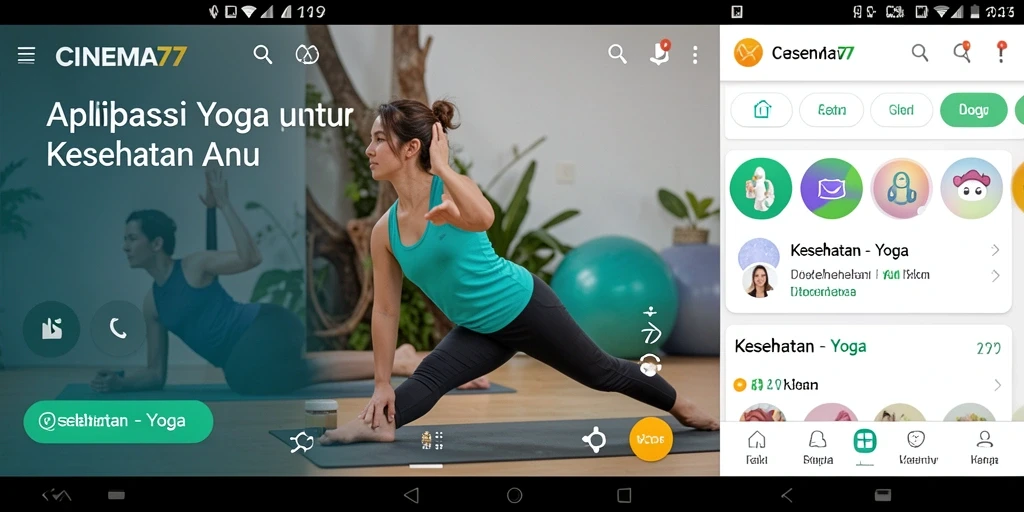 Antarmuka aplikasi CINEMA77 yang menarik dan fungsional.