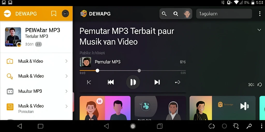Tampilan antarmuka DEWAPG yang sederhana dan elegan.