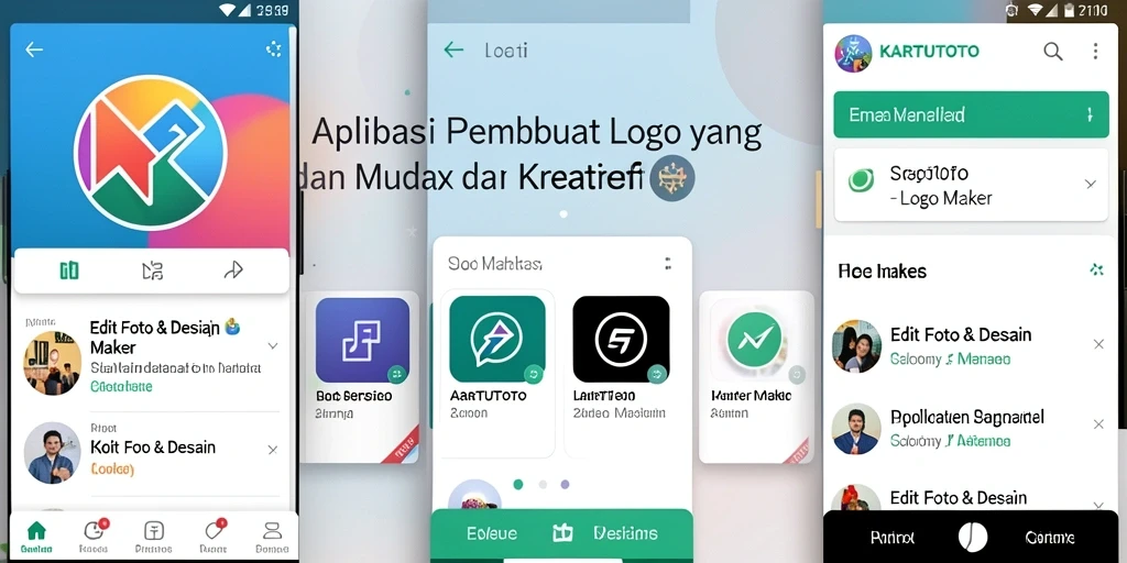 Antarmuka utama KARTUTOTO menampilkan fitur canggih untuk pembuat logo.