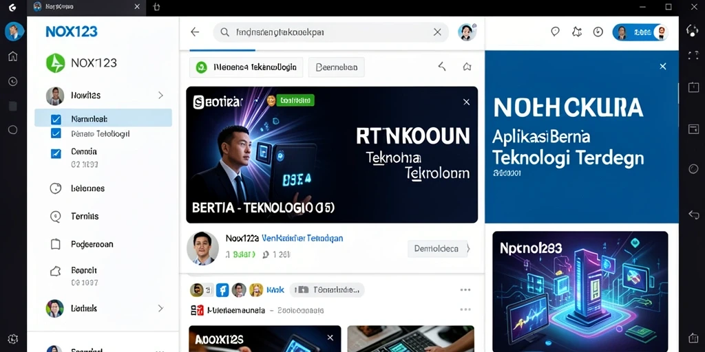 Antarmuka modern dan interaktif dari aplikasi NOX123.