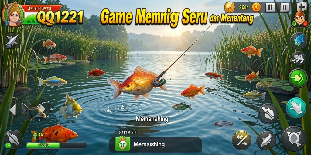 Tampilan antarmuka memancing yang menarik dalam QQ1221.