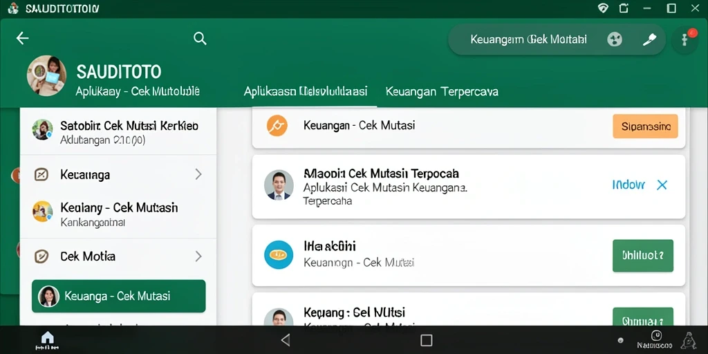 Tampilan antarmuka SAUDITOTO yang intuitif dan informatif.