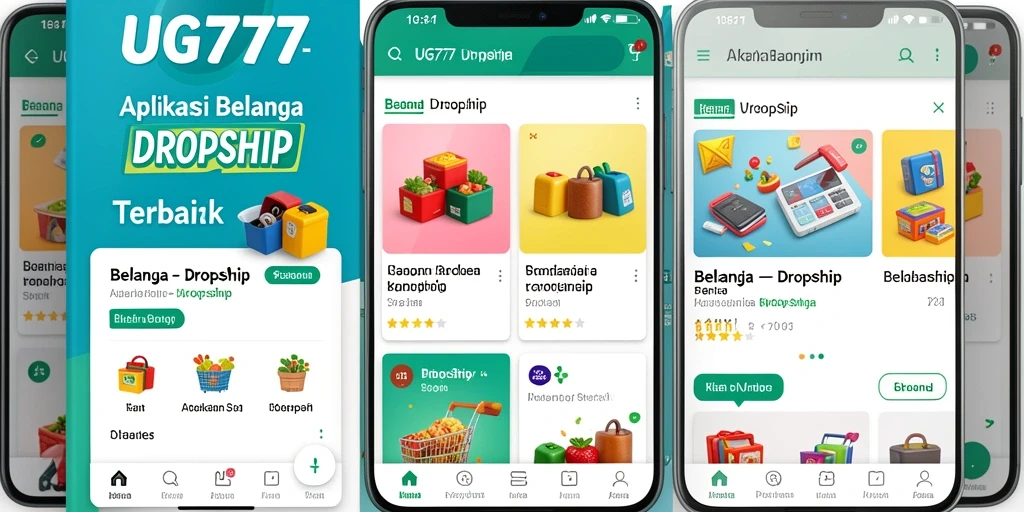 Tampilan antarmuka aplikasi UG777 dengan fitur dropship yang menarik.